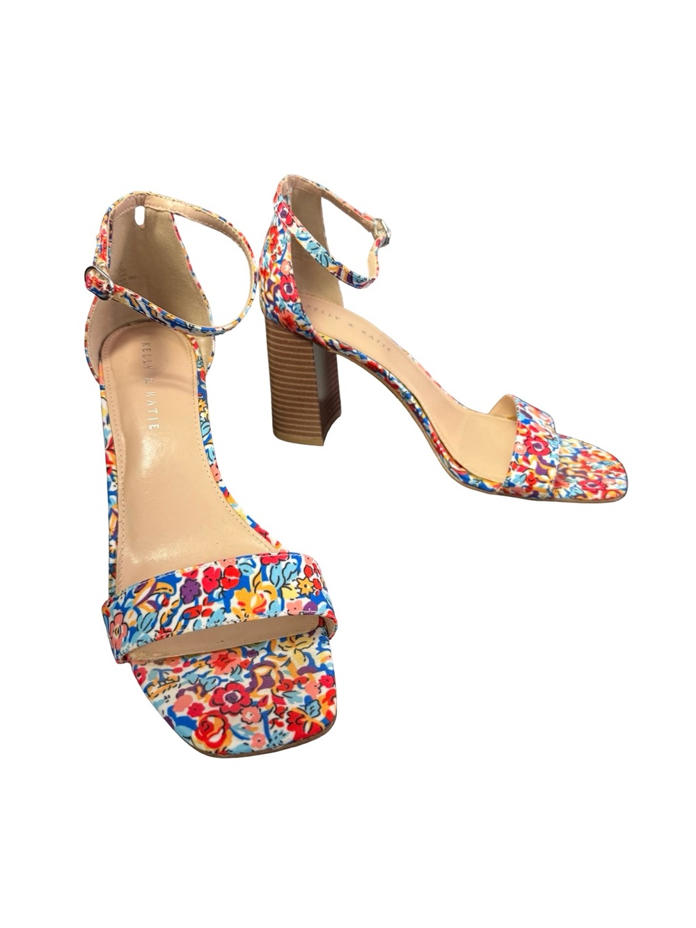 1533 / Kelly & Katie floral Block Heel Sandals Women’s Size 11M